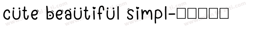 cute beautiful simpl字体转换